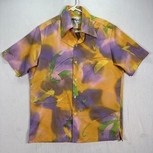 Vintage Tori Richard Aloha Shirt Mens Small Abstract‎ Print Short Sleeve USA 90s